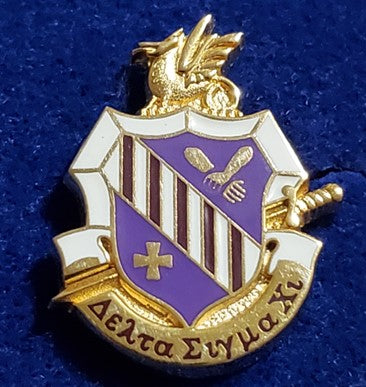 Delt Crest Pins  (3/4" or 1") 14k Gold Electroplated